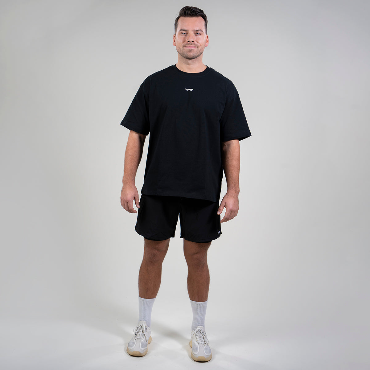Oversized Unisex Heavy Tee (Black)