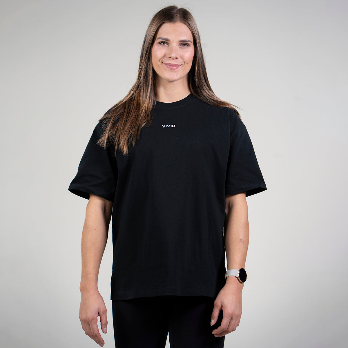 Oversized Unisex Heavy Tee (Black)