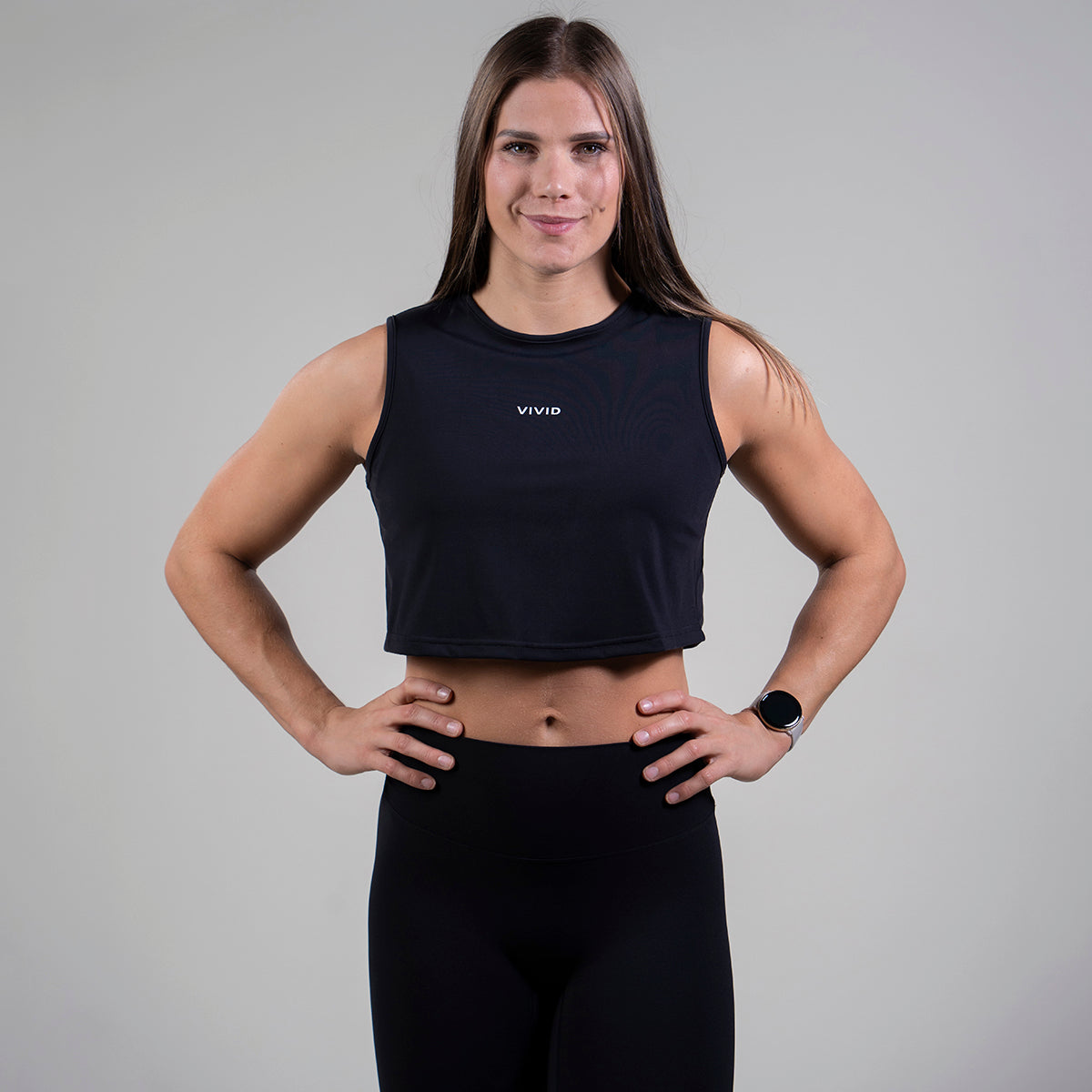 Womens Classic Crop Top (Black)